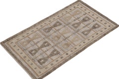 Rug & Kilim’s Scandinavian Style Rug in Beige-Brown & Grey Geometric Patterns