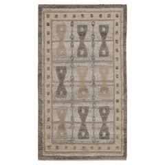 Rug & Kilim’s Scandinavian Style Rug in Beige-Brown & Grey Geometric Patterns