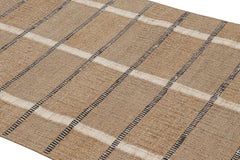Tappeto in stile scandinavo Rug & Kilim in beige-marrone con strisce bianche e nere