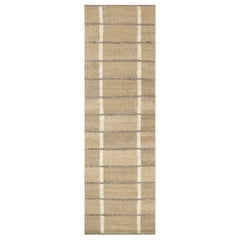 Tappeto in stile scandinavo Rug & Kilim in beige-marrone con strisce bianche e nere