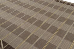 Rug & Kilim’s Scandinavian Style Rug in Beige-Brown with Geometric Patterns