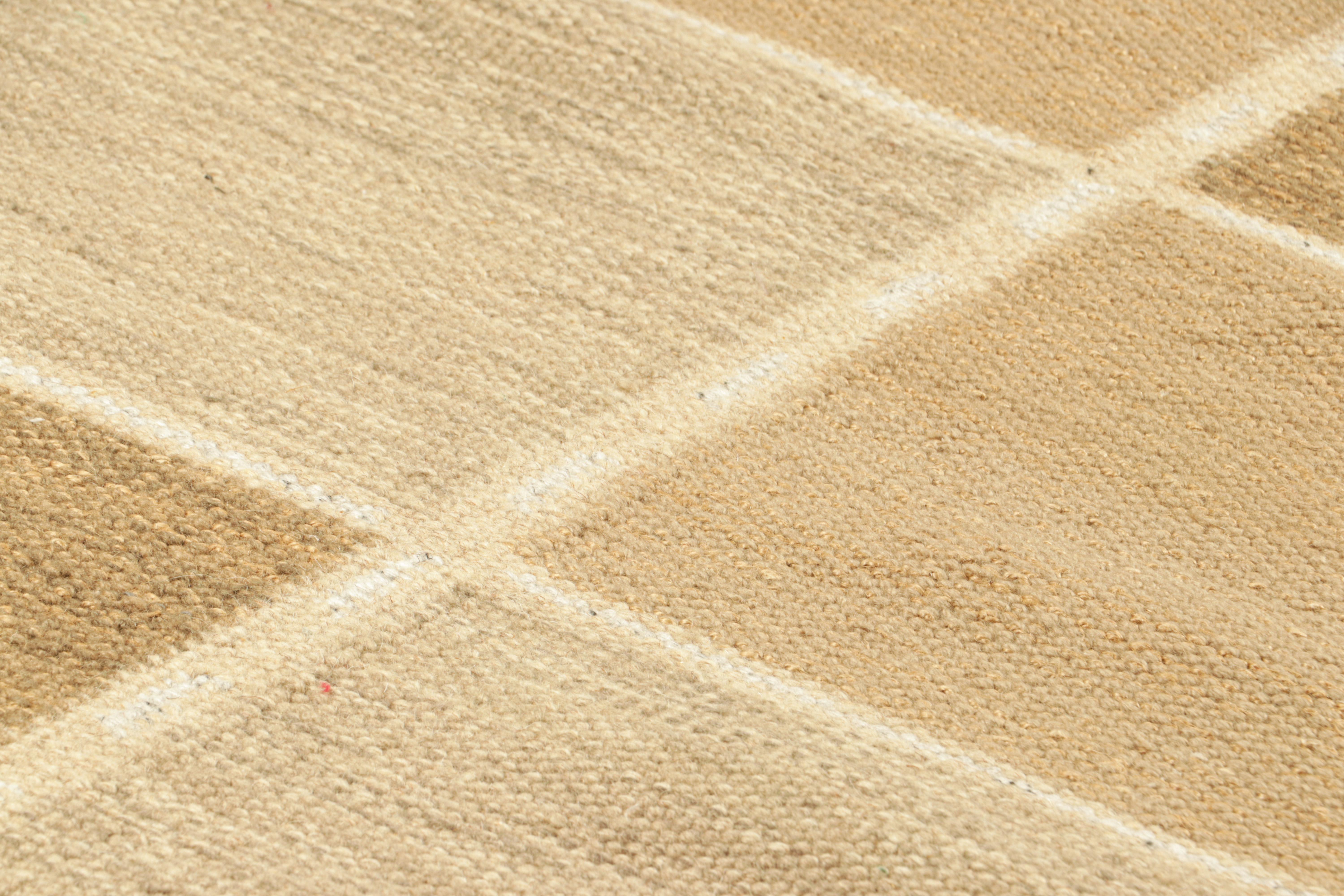 Dieser skandinavische Flachgewebe-Teppich 3x5 aus Wolle ist handgewebt und weist geometrische Muster auf, die vom schwedischen Minimalismus-Stil inspiriert sind. 

Über das Design: 

Bewunderer des Handwerks können unseren schwedischen