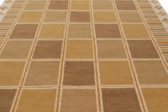 Rug & Kilim’s Scandinavian Style Rug in Beige-Brown with Geometric Patterns