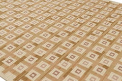 Alfombra de estilo escandinavo Rug & Kilim en beige-marrón con motivos geométricos