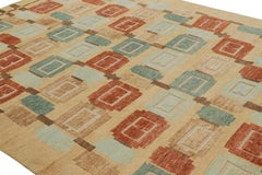 Rug & Kilim’s Scandinavian Style Rug in Beige-brown with Geometric Patterns