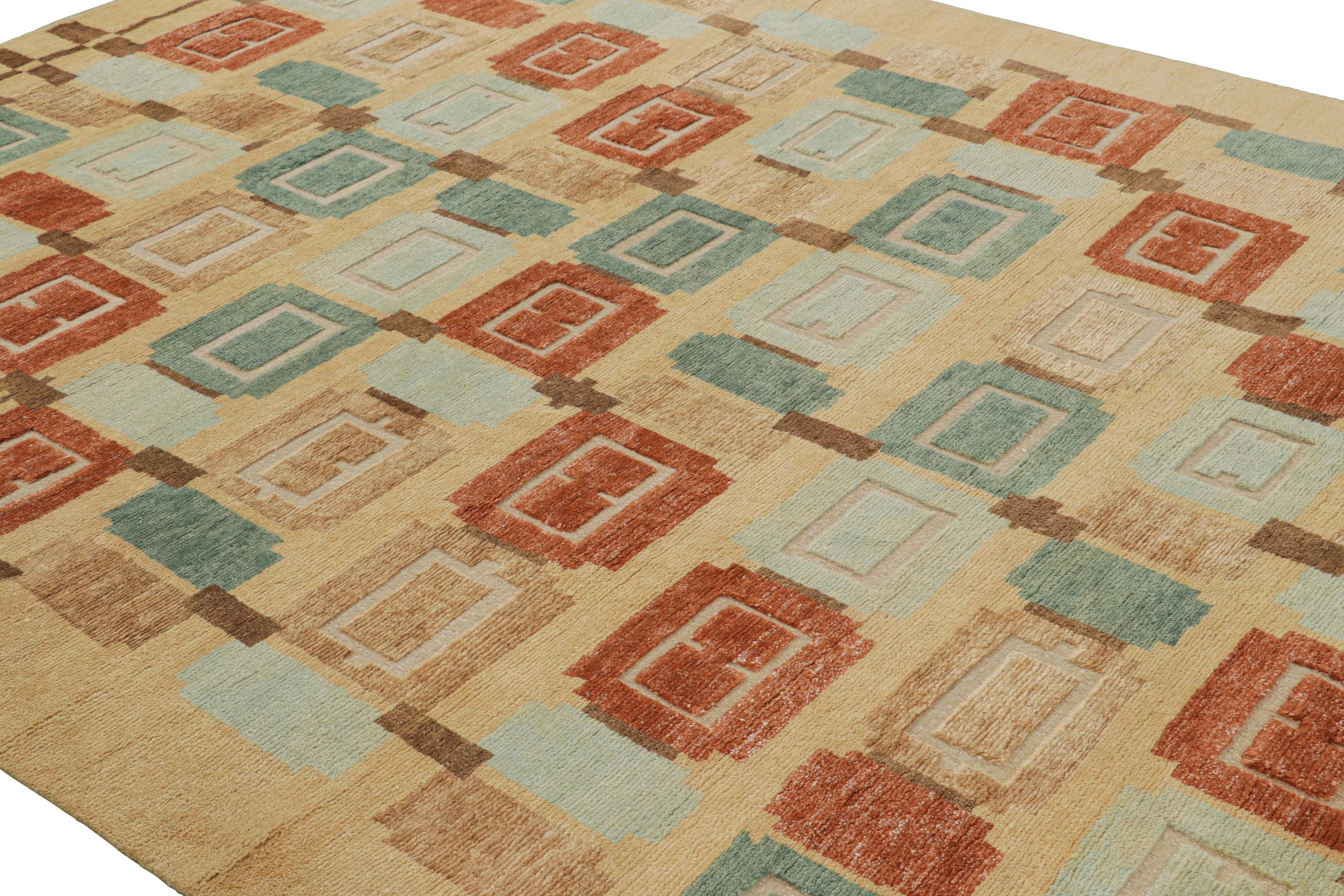 Realizzato in lana annodata a mano, questo tappeto 9x12 appartiene alla linea 