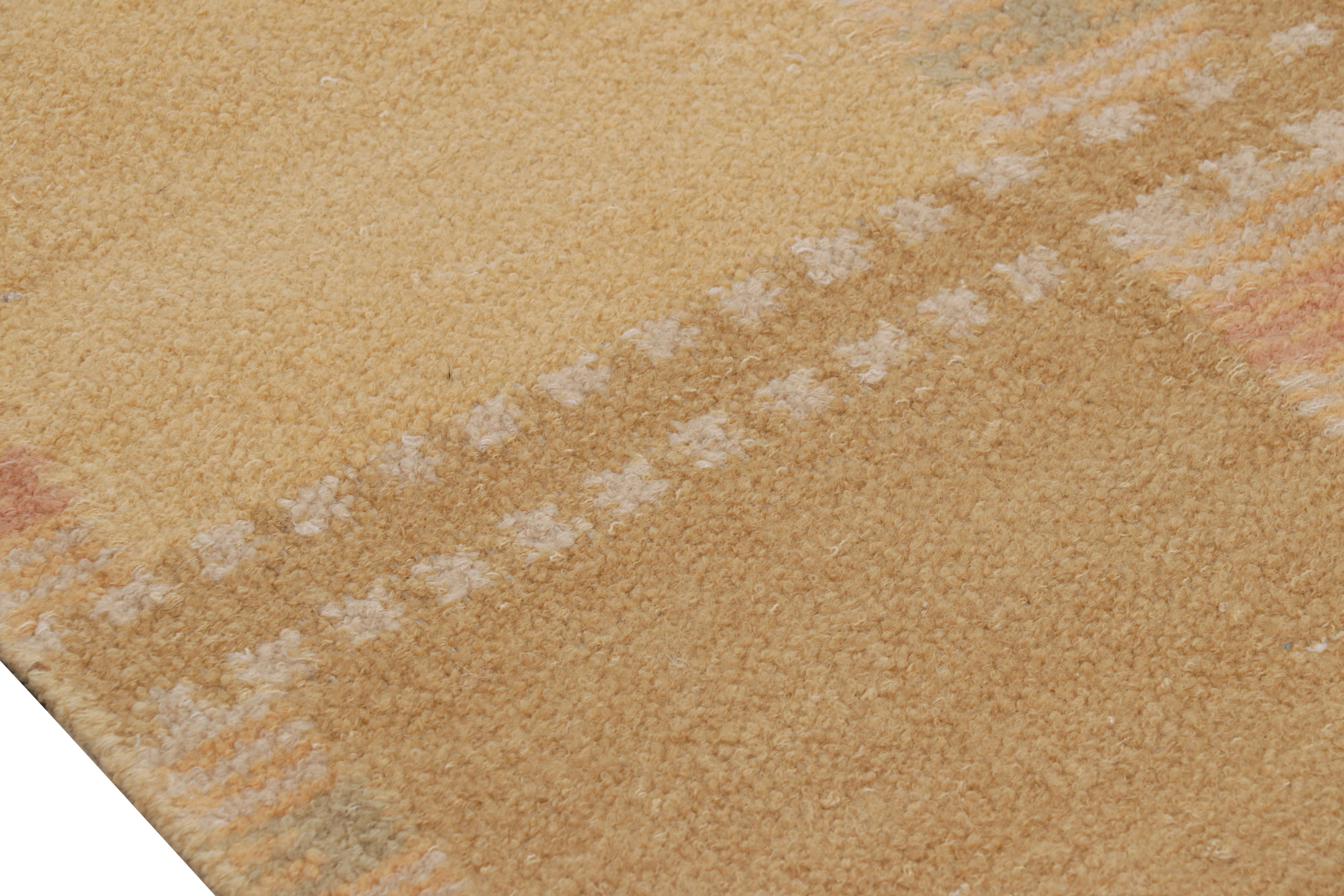 Rug & Kilim's Scandinavian Style Rug in Beige-Brown with Geometric Patterns (tapis de style scandinave à motifs géométriques) Neuf - En vente à Long Island City, NY