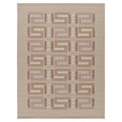 Rug & Kilim’s Scandinavian Style Rug in Beige-Brown with Geometric Patterns