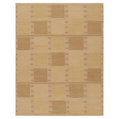 Rug & Kilim's Scandinavian Style Rug in Beige-Brown with Geometric Patterns (tapis de style scandinave à motifs géométriques)