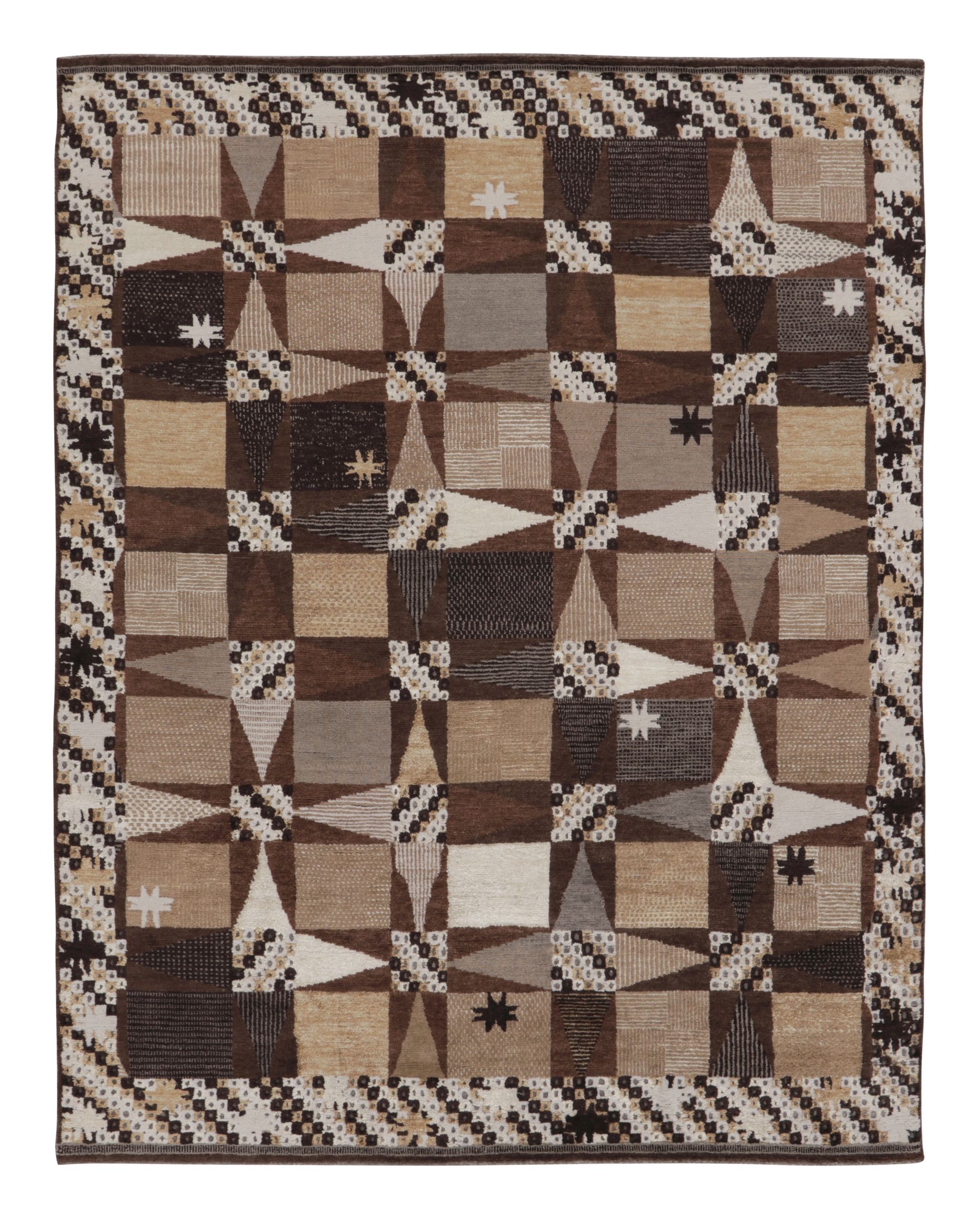 Tappeto in stile scandinavo Rug
Kilim in beige-marrone con motivi geometrici