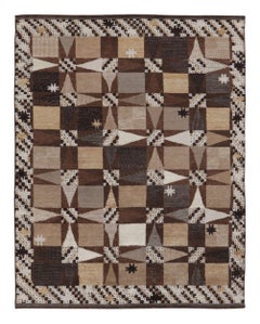 Tappeto in stile scandinavo Rug
Kilim in beige-marrone con motivi geometrici