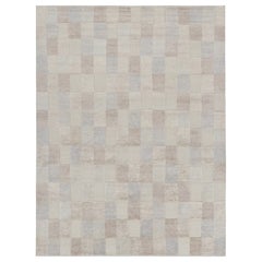 Rug 
Kilim
s Scandinavian Style Rug in Beige 
Gray High-Low Geometric Patterns (tapis de style scandinave à motifs géométriques)