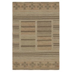 Rug & Kilim's Teppich im skandinavischen Stil in Beige mit bunten geometrischen Mustern