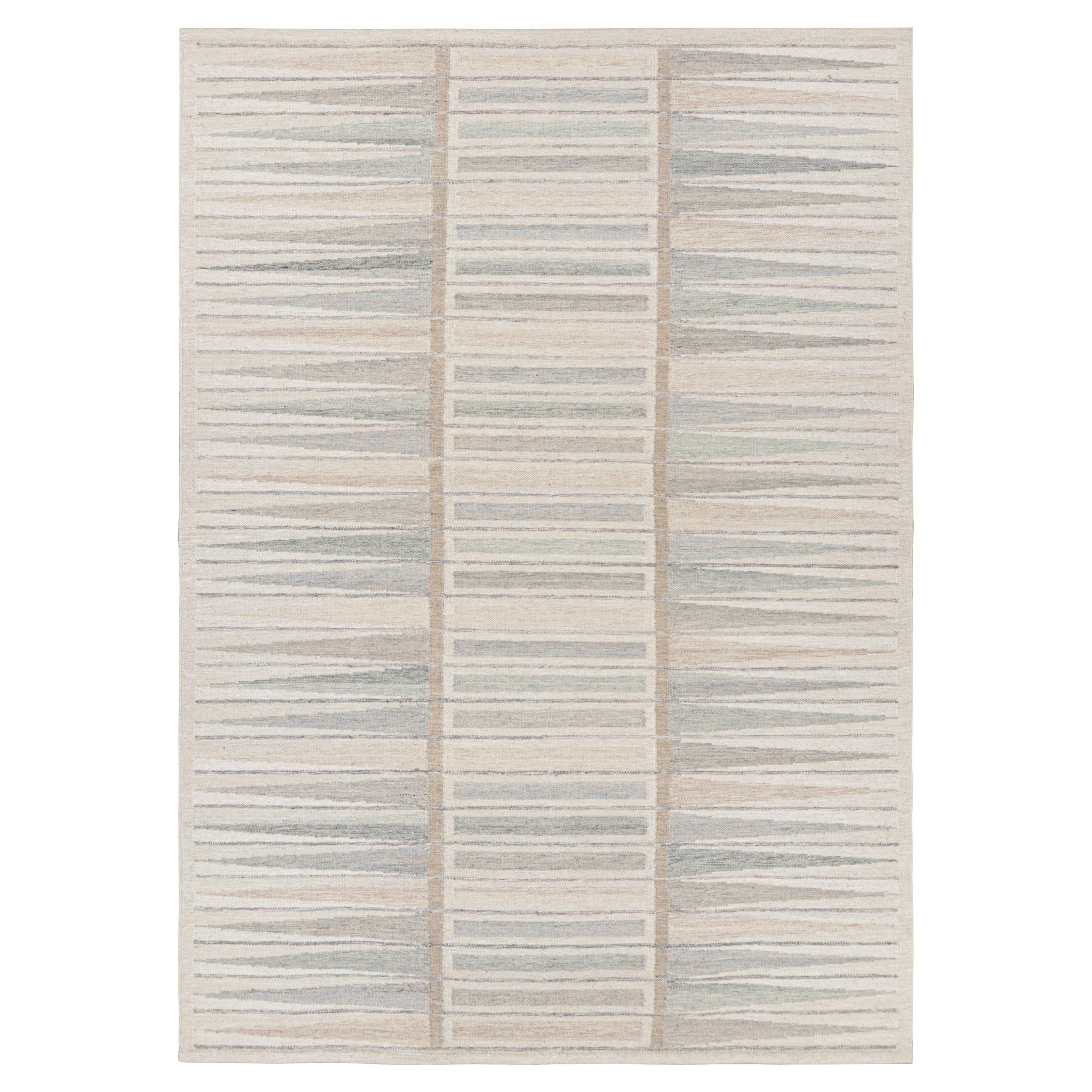 Tappeto in stile scandinavo Rug & Kilim in beige con motivi geometrici colorati