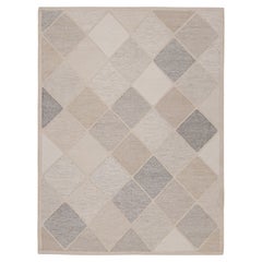 Tapis de style scandinave beige à motifs de losanges de Rug & Kilim