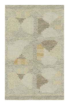 Tappeto in stile scandinavo Rug & Kilim in blu e beige, con motivi geometrici