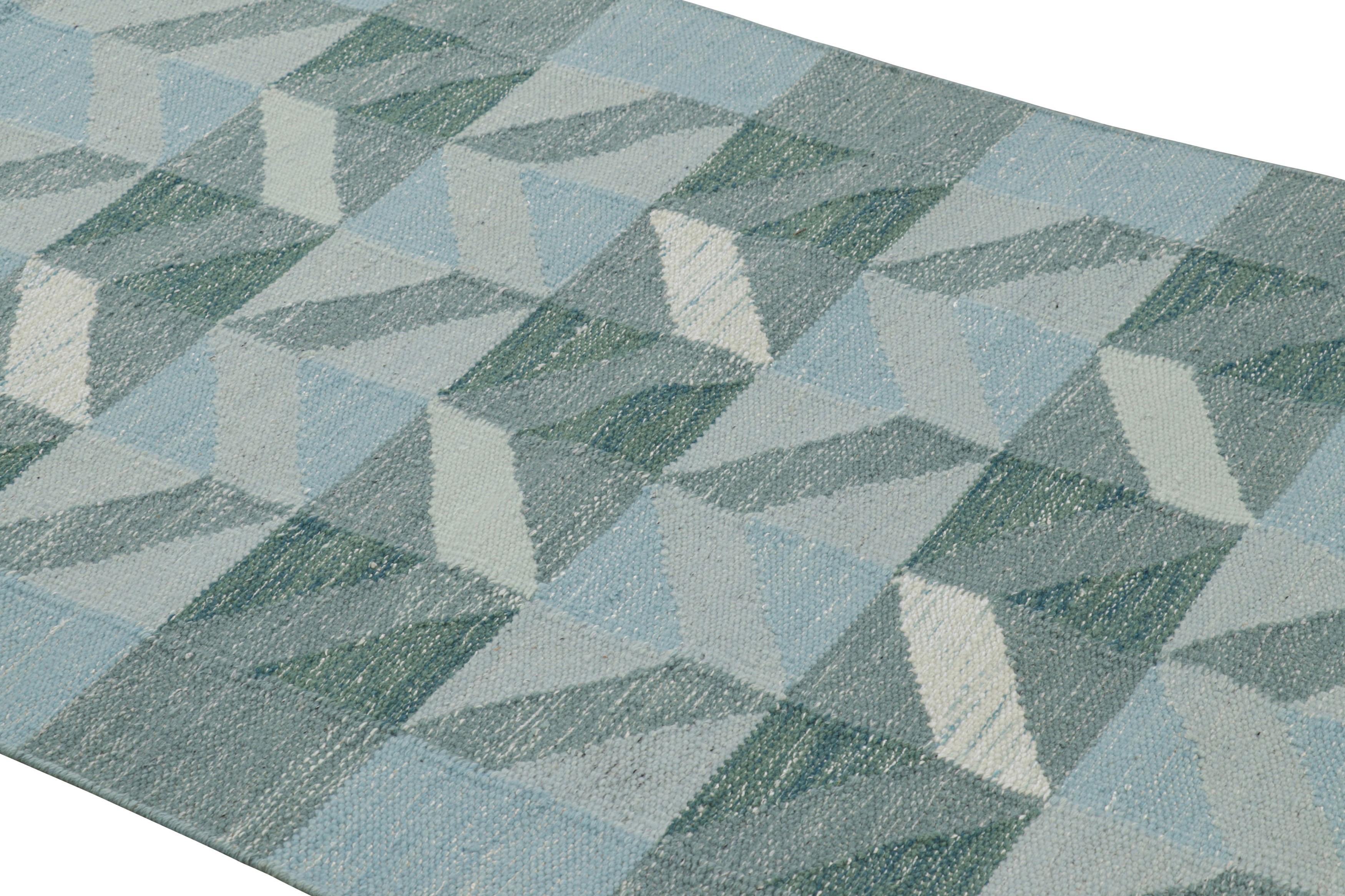 Made with handwoven wool, this 4x6 contemporary rug is an exciting new addition to Rug & Kilim’s Scandinavian rug collection—a contemporary reimagining of Swedish minimalism and vintage rugs and textiles of Rollakan and Rya traditions.

On the