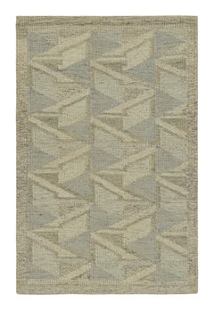 Tapis de style scandinave bleu et gris à motifs géométriques de Rug & Kilim