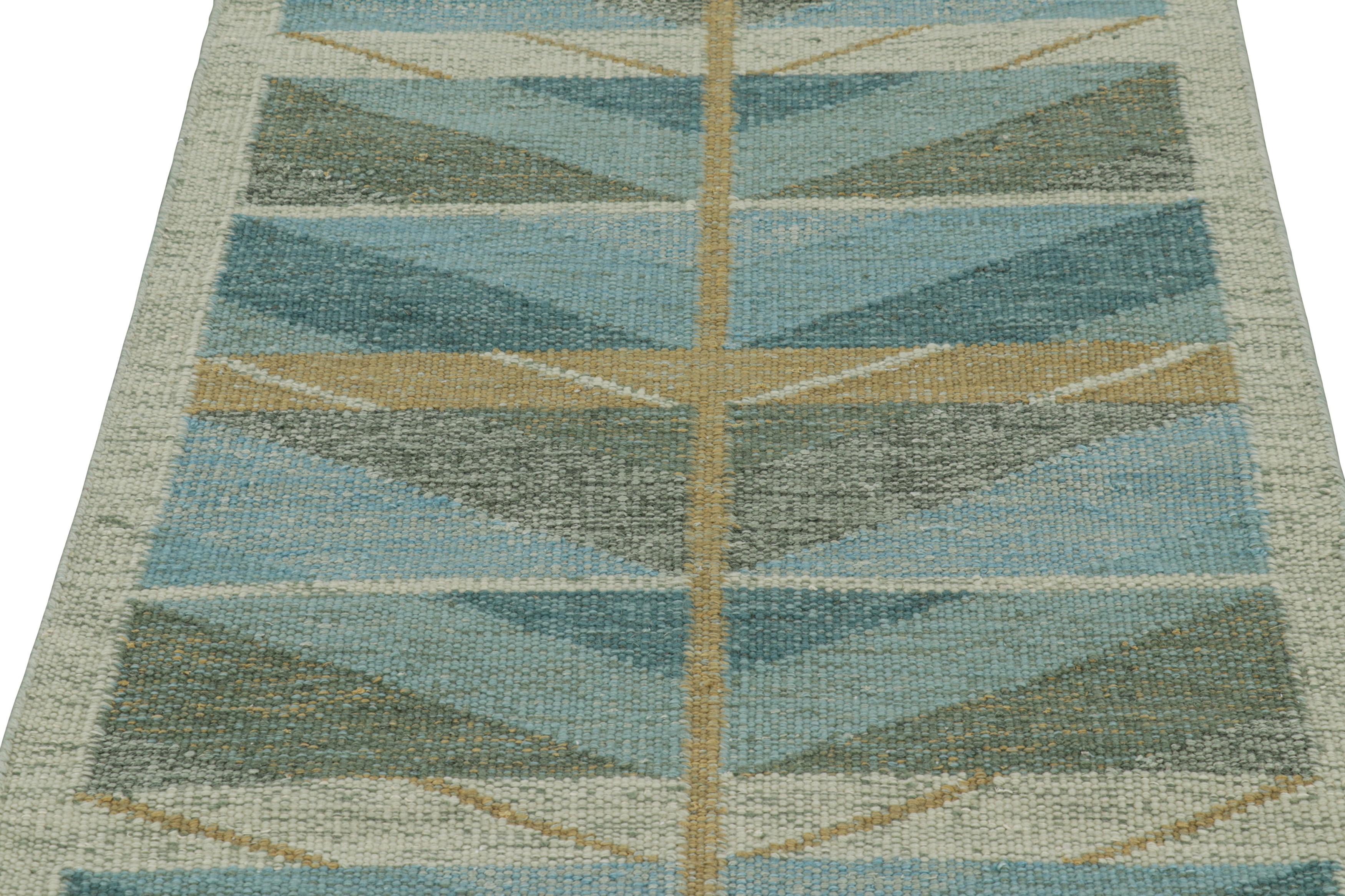 Made with handwoven wool, this 3x5 rug is an exciting new addition to Rug & Kilim’s Scandinavian rug collection—a contemporary reimagining of Swedish minimalism and vintage rugs and textiles of Rollakan and Rya traditions.

On the Design: 

This new