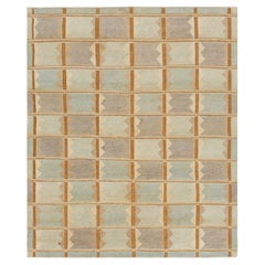 Tappeto in stile scandinavo Rug & Kilim con motivo geometrico blu-beige-marrone crema