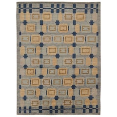Tappeto in stile scandinavo Rug & Kilim con motivi geometrici blu, marroni e grigi