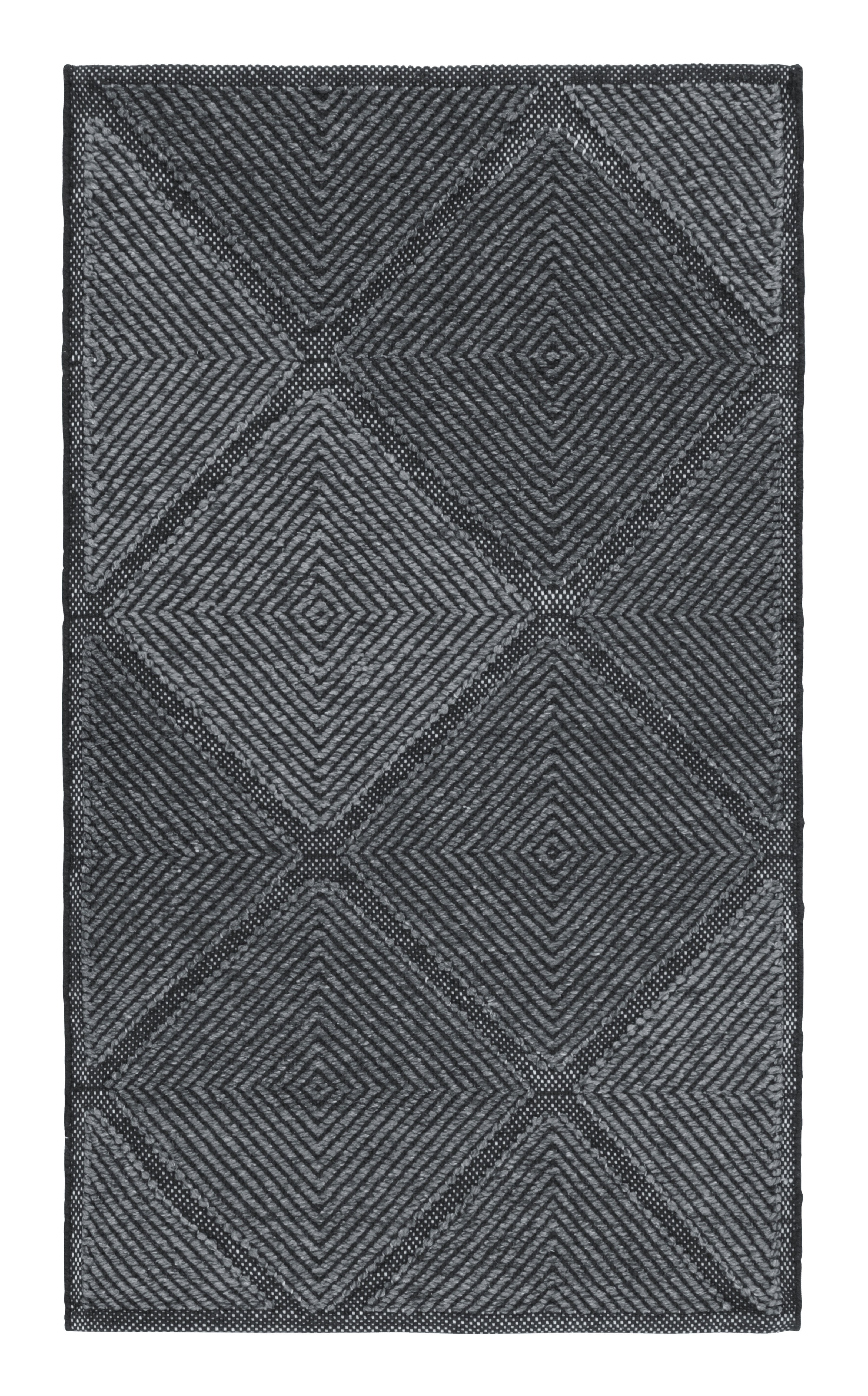 Rug & Kilim’s Scandinavian Style Rug in Blue Tones, with Diamond Patterns For Sale