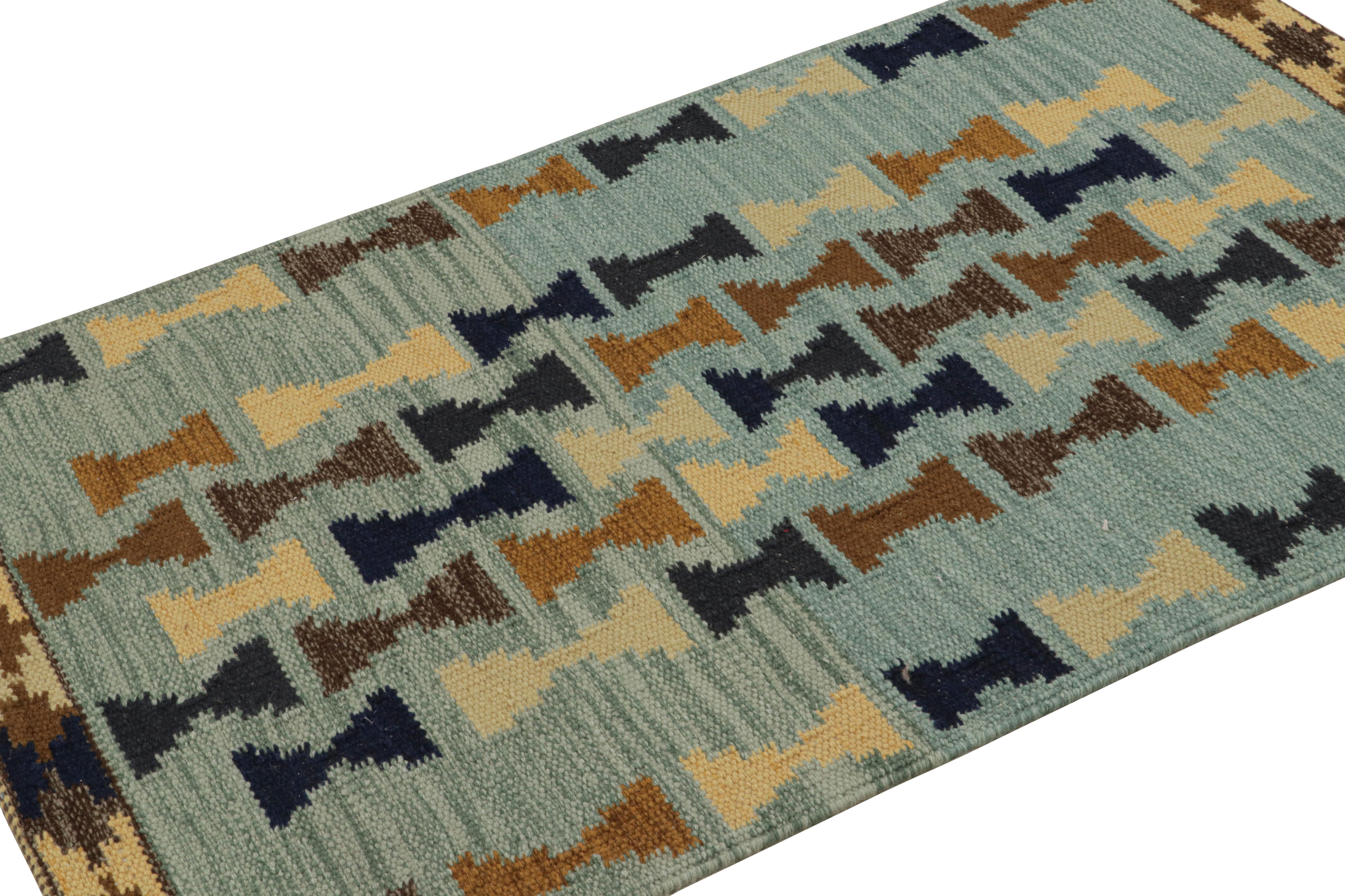 Handwoven in a wool flatweave, this 3x5 scatter rug represents flatweaves in the Scandinavian rug collection by Rug & Kilim. 

On the Design: 

This rug enjoys hourglass-like geometric patterns inspired by the signature hourglass-patterns of Prince