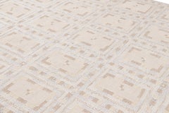 Rug & Kilim’s Scandinavian Style Rug in Blue with Colorful Geometric Patterns