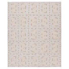 Alfombra de estilo escandinavo de Rug & Kilim en azul con motivos geométricos de colores