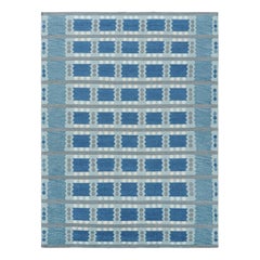 Rug 
Kilim’s Scandinavian Style Rug in Blue with Geometric Pattern