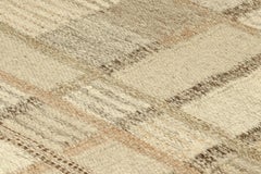 Rug & Kilim’s Scandinavian Style Rug in Brown and Beige with Geometric Patterns