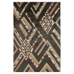 Alfombra de estilo escandinavo Rug & Kilim en estampado geométrico marrón
