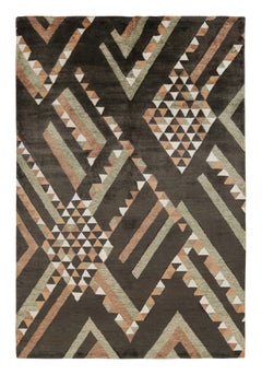 Alfombra de estilo escandinavo Rug & Kilim en estampado geométrico marrón