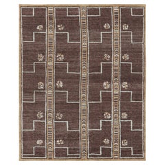 Rug & Kilims Teppich im skandinavischen Stil mit braunen, geometrischen Mustern