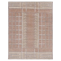 Rug & Kilim’s Scandinavian Style Rug in Brown with Geometric Patterns