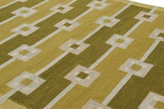 Tappeto in stile scandinavo Rug & Kilim in verde chartreuse con motivi geometrici