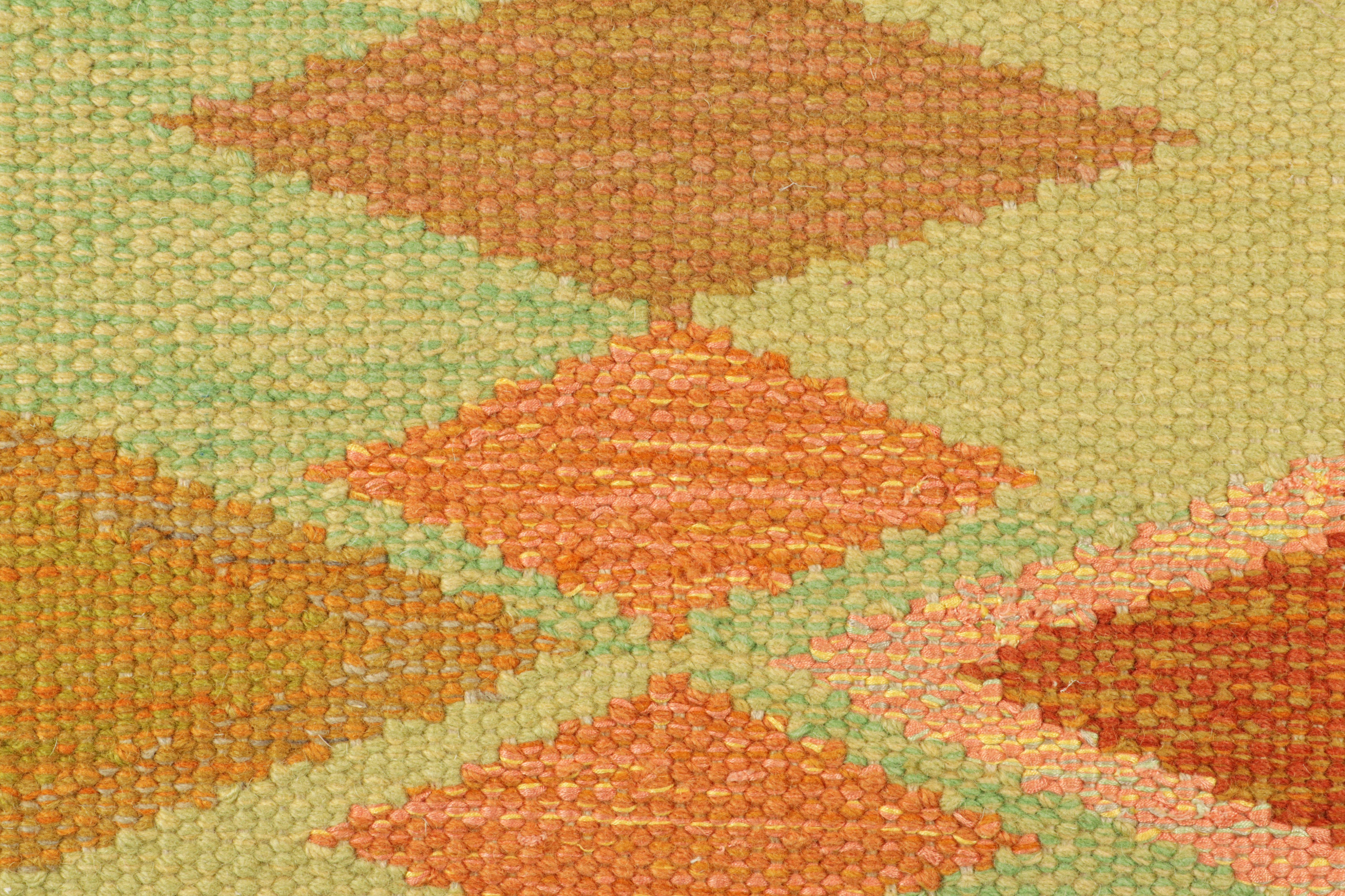 Modern Rug & Kilim’s Scandinavian Style Rug in Colorful Tones with Geometric Patterns For Sale