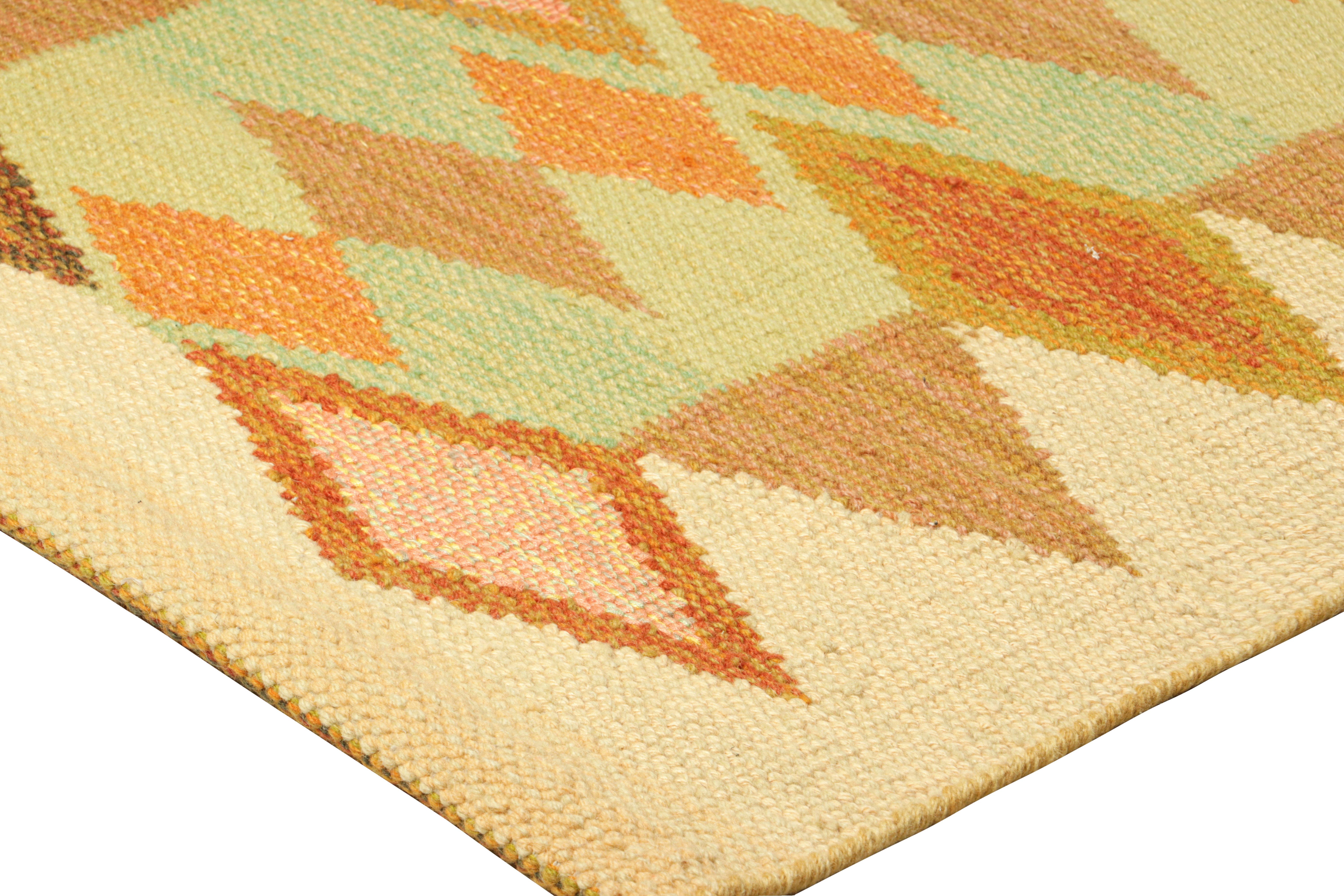 Rug & Kilim’s Scandinavian Style Rug in Colorful Tones with Geometric Patterns In New Condition For Sale In Long Island City, NY