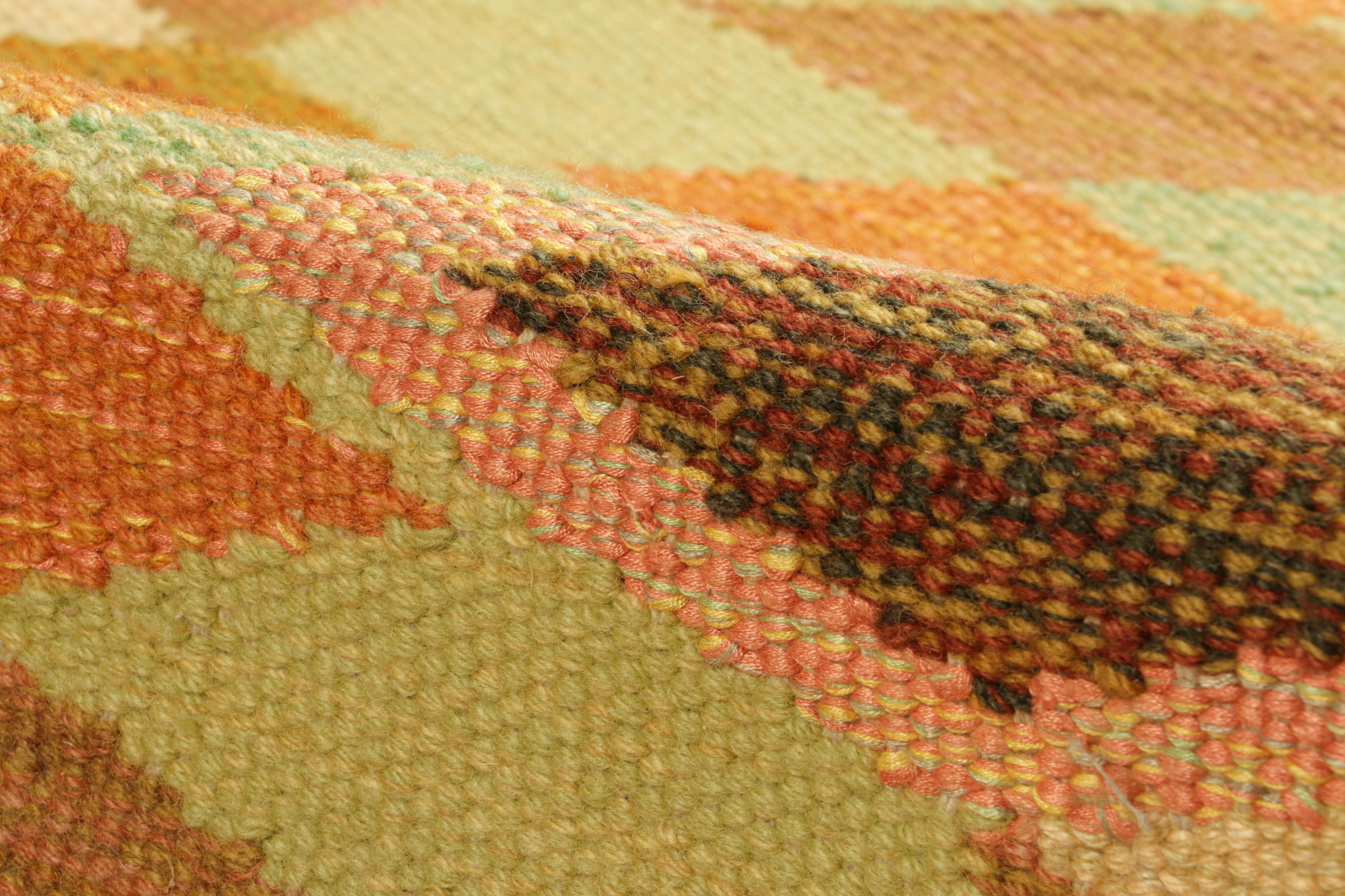 Wool Rug & Kilim’s Scandinavian Style Rug in Colorful Tones with Geometric Patterns For Sale
