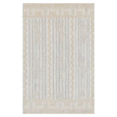 Rug 
Kilim’s Scandinavian Style Rug in Cream, White 
Blue Geometric Patterns