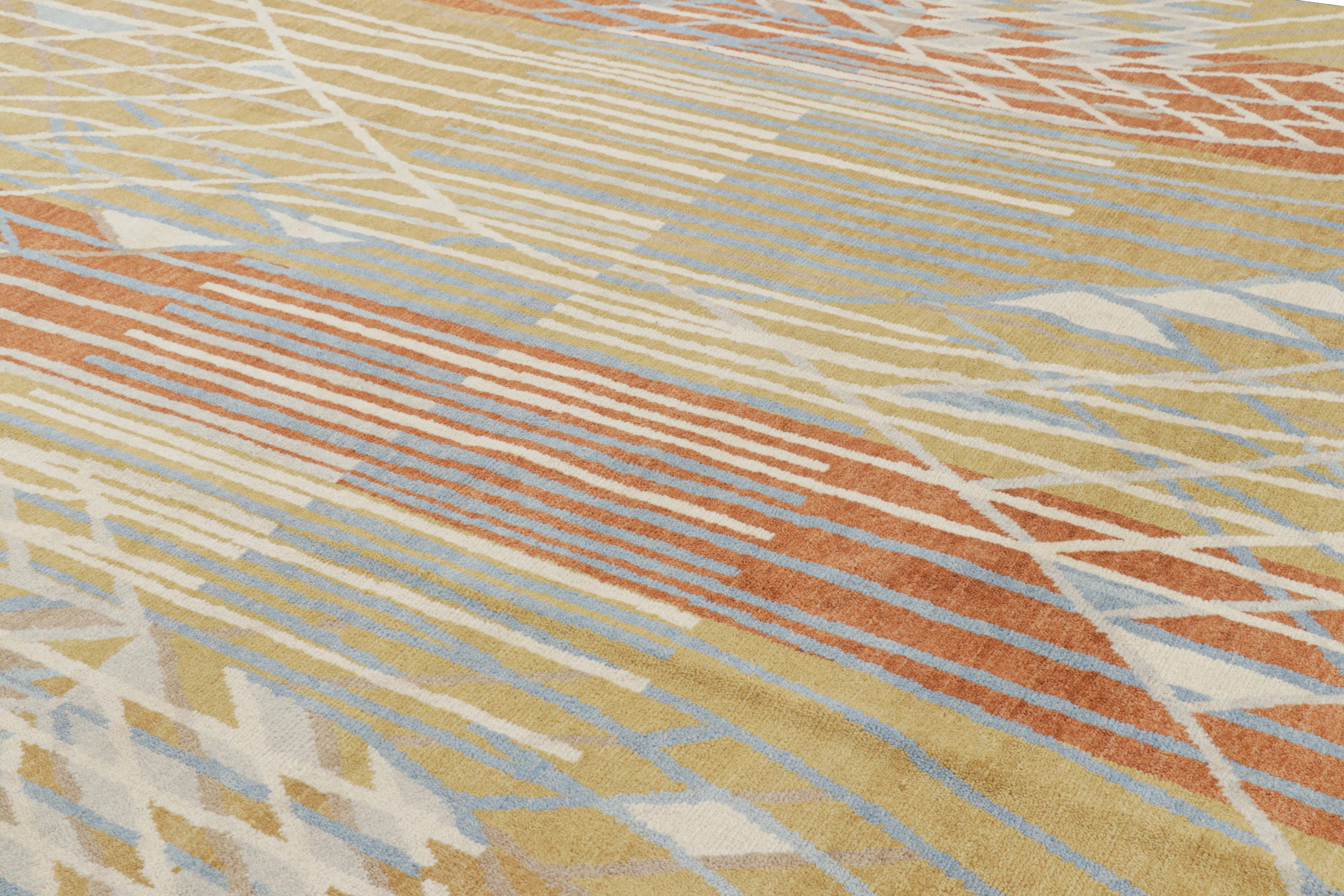 Made with knotted-woven wool, this 9x12 rug is an exciting new addition to Rug & Kilim's Scandinavian rug collection—a contemporary reimagining of Swedish Minimalism and vintage rugs and textiles of Rollakan and Rya traditions.   

On the Design: