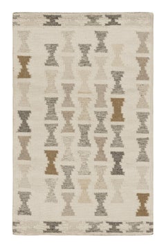 Tapis de style scandinave de Rug & Kilim en gris et bleu, avec des motifs en sablier