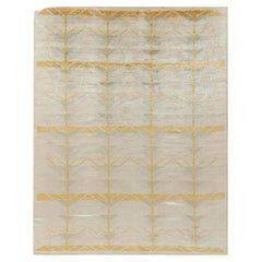 Teppich & Kilims Skandinavischer Stil Teppich in Grau, Blau und Gold mit geometrischem Muster