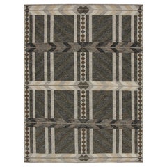 Rug & Kilim’s Scandinavian Style Rug in Gray with Geometric Patterns