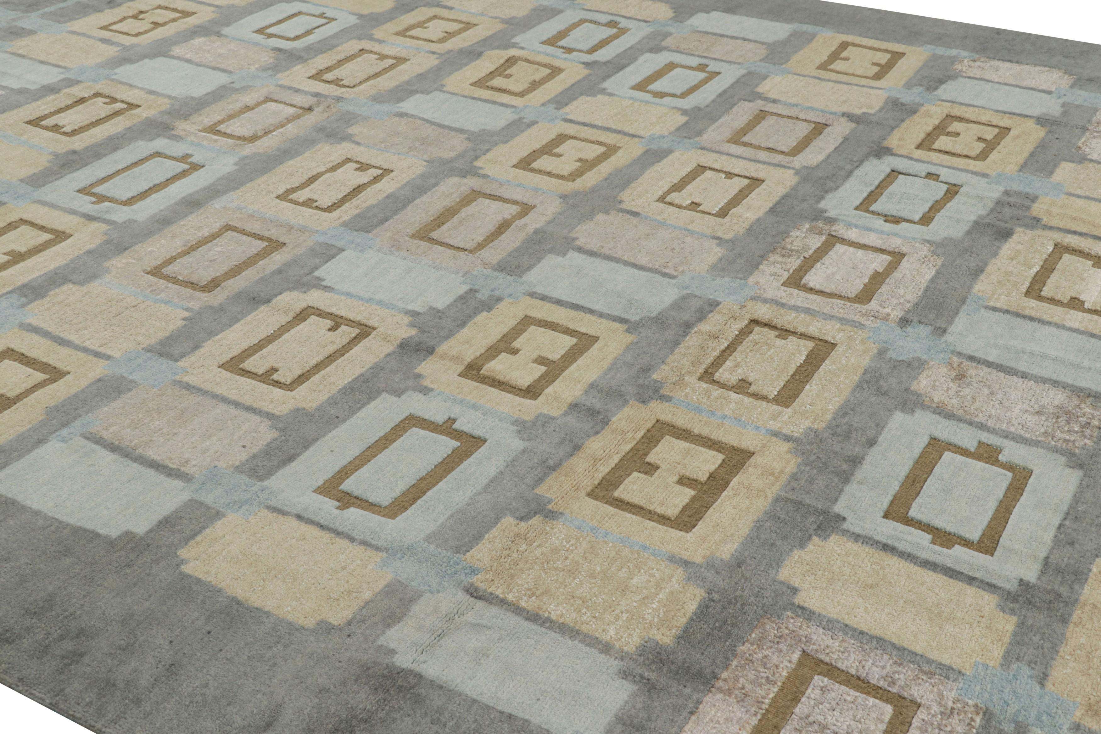 Hand-knotted in wool, this 12x15 rug is from the “High” line of Rug & Kilim’s Scandinavian rug collection, named for its high-low texture married to the geometric patterns inspired by Swedish minimalist aesthetics. 

On the Design: 

In this