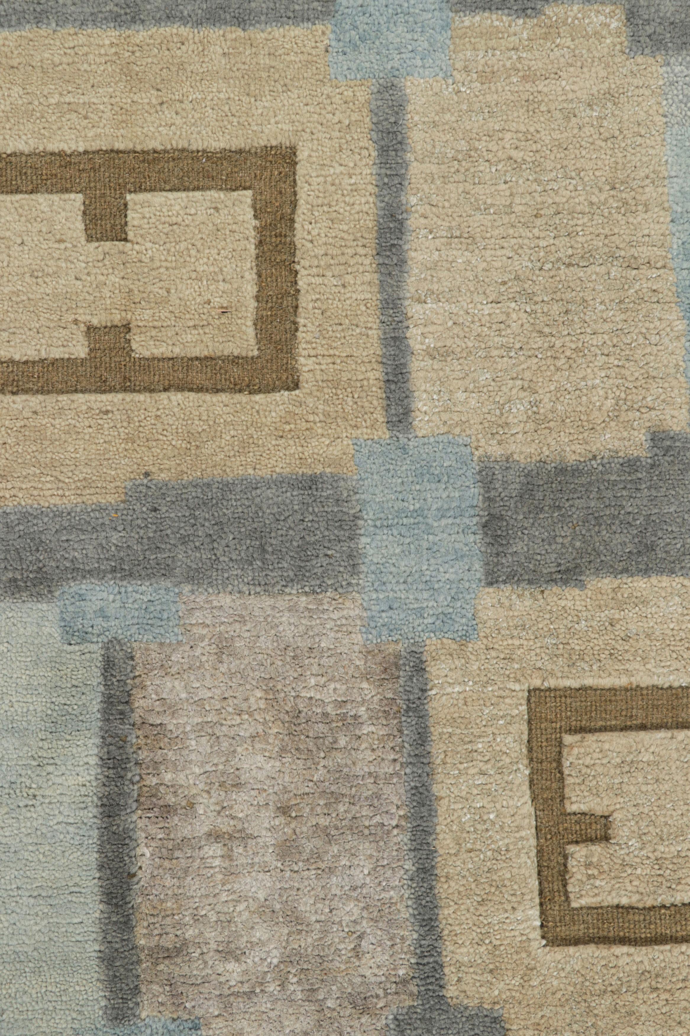 Rug & Kilim’s Scandinavian Style Rug in Gray with Multicolor Geometric Patterns In New Condition For Sale In Long Island City, NY