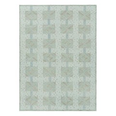 Rug
Kilim
s Teppich im skandinavischen Stil in Grün und Blau mit geometrischen Mustern