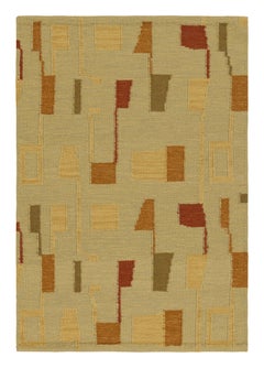 Tapis de style scandinave de Rug & Kilim en vert, avec motif géométrique coloré