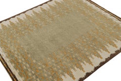 Rug & Kilim’s Scandinavian Style Rug in Green with Geometric Patterns
