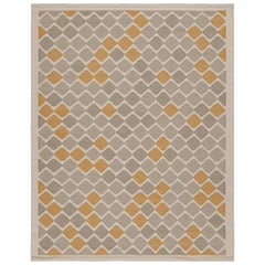 Rug & Kilims Teppich im skandinavischen Stil mit grauen und goldenen Mustern